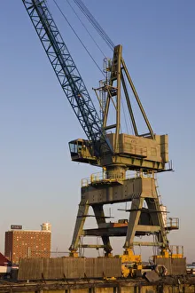 USA, Massachusetts, Boston, Shipyard Crane, East Boston waterfront USA, Massachusetts, Boston, Shipyard Crane, East Boston waterfront
