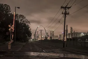 USA, Midwest, Missouri, Route 66, St.Louis, view to city from east St.Louis USA, Midwest, Missouri, Route 66, St.Louis, view to city from east St.Louis
