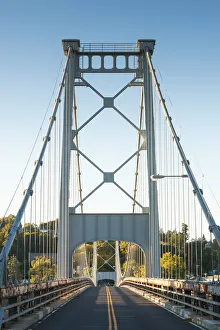 USA, New York, Hudson Valley, Kingston, Kingston Port Ewen Suspension Bridge USA, New York, Hudson Valley, Kingston, Kingston Port Ewen Suspension Bridge