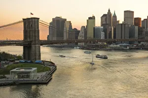 USA, New York, Manhattan, Lower Manhattan, Brooklyn Bridge & East River USA, New York, Manhattan, Lower Manhattan, Brooklyn Bridge & East River