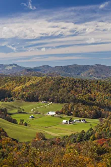 USA, North Carolina, Blowing Rock, autumn landscape off of the Blue Ridge Parkway USA, North Carolina, Blowing Rock, autumn landscape off of the Blue Ridge Parkway