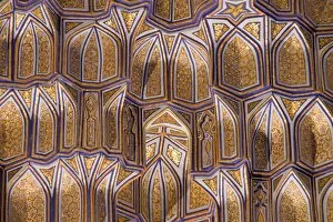 Images Dated 21st September 2006: Uzbekistan, Samarkand, Guri Amir Mausoleum, Ceiling