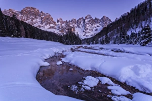 Val Venegia with snow, Dolomites, Tentino Alto Adige, Italy Val Venegia with snow, Dolomites, Tentino Alto Adige, Italy