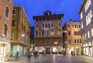 Venice, Veneto, Italy. Historical center at night Venice, Veneto, Italy. Historical center at night