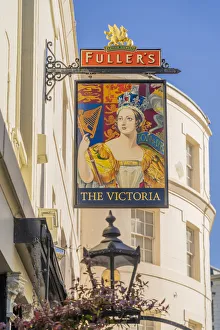 The Victoria Pub sign ,London, England, UK The Victoria Pub sign ,London, England, UK