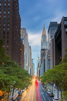 View down 42nd street from to the Chrysler building, New York, USA View down 42nd street from to the Chrysler building, New York, USA