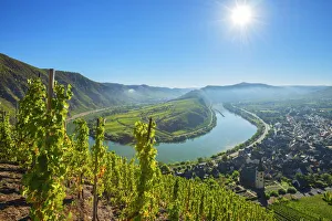 View from Calmont, Bremm, Mosel valley, Rhineland-Palatinate, Germany View from Calmont, Bremm, Mosel valley, Rhineland-Palatinate, Germany