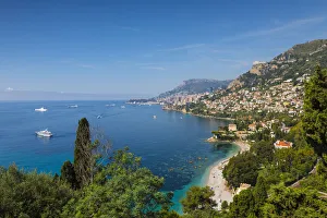 View from Cap Martin towards Monaco, Alpes-Maritimes, Provence-Alpes-Cote D'Azur View from Cap Martin towards Monaco, Alpes-Maritimes, Provence-Alpes-Cote D'Azur