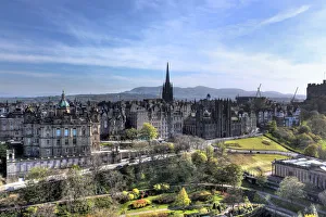 View of city from Scott Monument, Edinburgh, Scotland, UK View of city from Scott Monument, Edinburgh, Scotland, UK