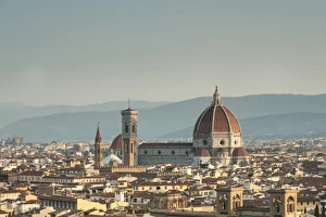View of the Duomo with Brunelleschi Dome and Basilica di Santa Croce from Piazzale View of the Duomo with Brunelleschi Dome and Basilica di Santa Croce from Piazzale