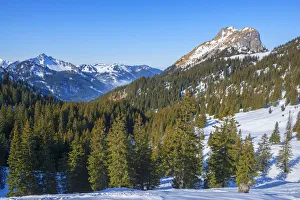 View at Einstein mountain and Aggenstein mountain, Tannheim valley, AllgAA¤u, Tyrol View at Einstein mountain and Aggenstein mountain, Tannheim valley, AllgAA¤u, Tyrol