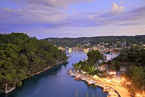 View Over Gaios Harbour, Paxos, The Ionian Islands, Greek Islands, Greece, Europe View Over Gaios Harbour, Paxos, The Ionian Islands, Greek Islands, Greece, Europe