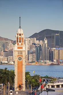 View of Former KCR clocktower and promenade, Tsim Sha Tsui, Kowloon, Hong Kong View of Former KCR clocktower and promenade, Tsim Sha Tsui, Kowloon, Hong Kong