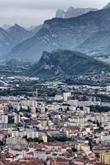 View from la Bastille, Grenoble, Rhone-Alpes region, department of Isere, France View from la Bastille, Grenoble, Rhone-Alpes region, department of Isere, France