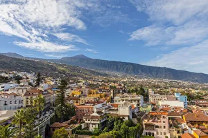 View over La Orotava towards Mount Teide, Tenerife, Canary Islands, Spain View over La Orotava towards Mount Teide, Tenerife, Canary Islands, Spain