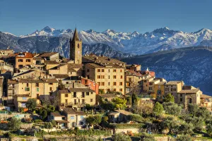 View at Le Broc with the mountains of Parc National de Mercantour, Alpes-Maritimes View at Le Broc with the mountains of Parc National de Mercantour, Alpes-Maritimes