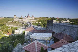 Ukraine Prints: View of Old Castle Print, Kamyanets-Podilsky, Ukraine