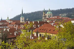 View of St. Nicolas Church from Furstenberg Garden by Prague Castle, Mala Strana, Prague, Bohemia, Czech Republic View of St. Nicolas Church from Furstenberg Garden by Prague Castle, Mala Strana, Prague, Bohemia, Czech Republic