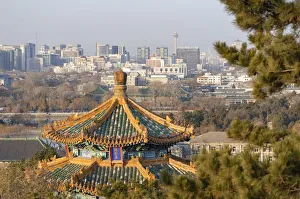 View of west Beijing from Jingshan Park, Beijing, China View of west Beijing from Jingshan Park, Beijing, China