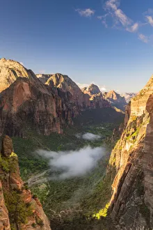 View down Zion Canyon from Angels landing Zion National Park, Utah, USA View down Zion Canyon from Angels landing Zion National Park, Utah, USA