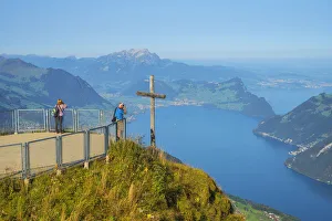 Viewing platform on Fronalpstock, Morschach, canton Schwyz, Switzerland Viewing platform on Fronalpstock, Morschach, canton Schwyz, Switzerland