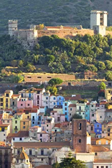 Village of Bosa with Serravalle castle(Castle of Malaspina). Bosa, Oristano province Village of Bosa with Serravalle castle(Castle of Malaspina). Bosa, Oristano province