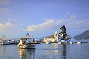 Vlacherna Monastery, Kanoni, Corfu, The Ionian Islands, Greek Islands, Greece, Europe Vlacherna Monastery, Kanoni, Corfu, The Ionian Islands, Greek Islands, Greece, Europe
