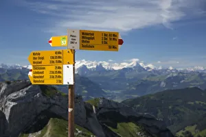 Walker sign post, Pilatus, Luzern Canton, Switzerland Walker sign post, Pilatus, Luzern Canton, Switzerland