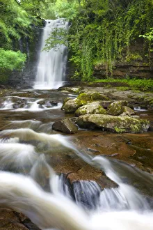 Waterfall on the Caerfanell near Blaen-y-glyn, Brecon Beacons National Park, Powys, Wales Waterfall on the Caerfanell near Blaen-y-glyn, Brecon Beacons National Park, Powys, Wales
