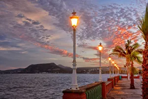 Waterfront at dawn, Baja California, Mexico Waterfront at dawn, Baja California, Mexico