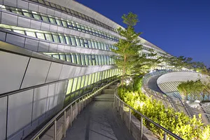 West Kowloon High Speed Rail Station at dusk, Kowloon, Hong Kong West Kowloon High Speed Rail Station at dusk, Kowloon, Hong Kong