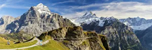 Wetterhorn & Schreckhorn Viewed From FIRST, Grindelwald, Bernese Oberland, Switzerland Wetterhorn & Schreckhorn Viewed From FIRST, Grindelwald, Bernese Oberland, Switzerland