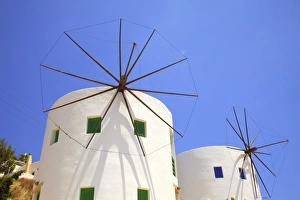Windmills Converted for Accommodation Print, Leros Island