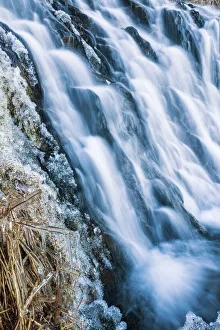 Winter Waterfall, Myrland, Lofoten Islands, Norway Winter Waterfall, Myrland, Lofoten Islands, Norway