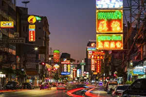 Yaowarat Road in Chinatown at night, Bangkok, Thailand Yaowarat Road in Chinatown at night, Bangkok, Thailand