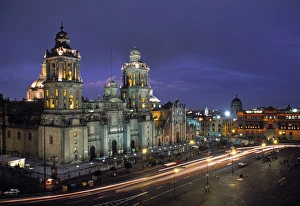 Mexico City Landmarks Prints: The Zocalo