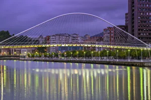 Zubizuri bridge designed by architect Santiago Calatrava, Bilbao, Basque Country, Spain Zubizuri bridge designed by architect Santiago Calatrava, Bilbao, Basque Country, Spain
