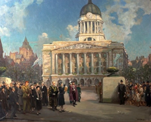 Lord Mayor and Lady Mayoress Receiving Princess Elizabeth in the Council House Square Lord Mayor and Lady Mayoress Receiving Princess Elizabeth in the Council House Square
