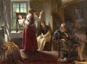 British Art Collection Online Prints: The Origin of the Combing Machine - Alfred Elmore