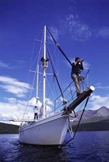 Cetacean monitoring and photo-identification being carried out by Hebridean Whale and Dolphin Trust. Hebrides, Scotland Cetacean monitoring and photo-identification being carried out by Hebridean Whale and Dolphin Trust. Hebrides, Scotland