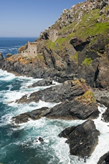 The famous Crown tin mine at Bottallack on the North Cornish coast, now abandoned but its old shafts extend way out The famous Crown tin mine at Bottallack on the North Cornish coast, now abandoned but its old shafts extend way out