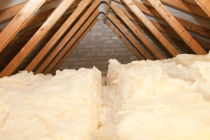 Insulation in a house loft or roof space. Insulating your loft can save a significant amount of household heat loss Insulation in a house loft or roof space. Insulating your loft can save a significant amount of household heat loss