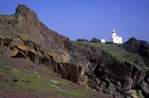 Images Dated 27th February 2006: Lighthouse, Skokholm Island, Pembrokeshire, West Wales, UK (rr)
