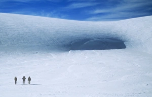 Mountaineers crossing the Cairngorm plateau in Winter, Scotland, UK Mountaineers crossing the Cairngorm plateau in Winter, Scotland, UK