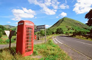 A phone box in Hartsop in the Lake district UK A phone box in Hartsop in the Lake district UK