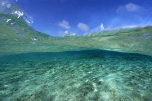 Rongelap Island Print: Split Image of Sand and Sky