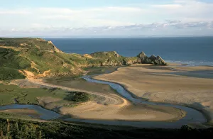 Wales Landscape Photography Prints: Three-cliffs Bay, Gowergower