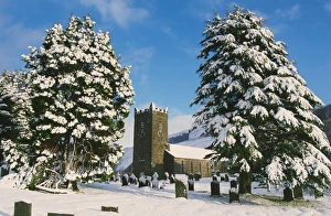 Troutbeck church near Windermere in the Lake District UK in winter snow Troutbeck church near Windermere in the Lake District UK in winter snow