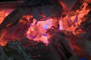 Cozy Home Decor Prints: A wood fire