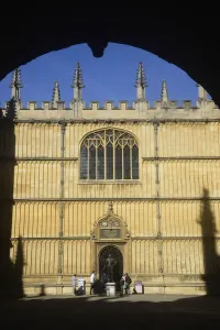 Bodleian Library Print through Arched Entrance